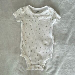 Alphabet onesie